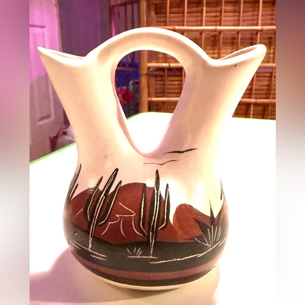 Wedding Vase made by Juan Redeye Pottery Signed, Juan Redeye